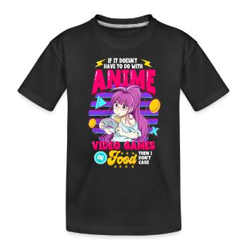Anime Spruch Weeb Otaku - Kinder Premium Bio T-Shirt - Schwarz - Vorne
