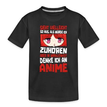 Anime Spruch Weeb Otaku - Kinder Premium Bio T-Shirt - Schwarz - Vorne