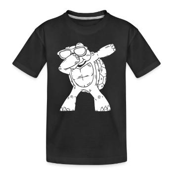 Dabbing Turtle Sea Turtle Lover A cool - Kids' Premium Organic T-Shirt - black - Front