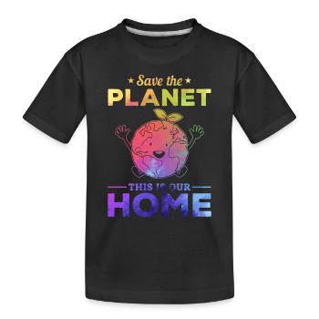 Lustiger Tag der Erde - Rette den Planeten Dies - Kinder Premium Bio T-Shirt - Schwarz - Vorne