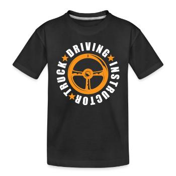 Instructeur de conduite de camion - T-shirt bio Premium Enfant - noir - Devant