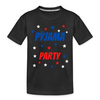 PYJAMA PARTY BLEU BLANC ROUGE ÉTOILES - T-shirt bio Premium Enfant - noir - Devant