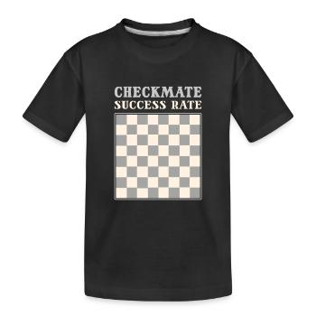 Checkmate Success Rate Chess Board Game - Kids' Premium Organic T-Shirt - black - Front