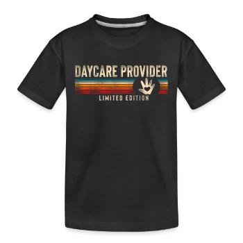 Childcare Daycare Provider Teacher - Kids' Premium Organic T-Shirt - black - Front