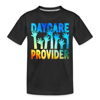 Childcare Daycare Provider Teacher - Kids' Premium Organic T-Shirt - black - Front