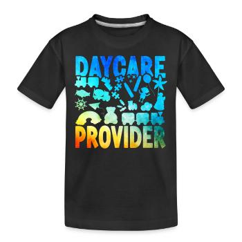 Childcare Daycare Provider Teacher - Kids' Premium Organic T-Shirt - black - Front