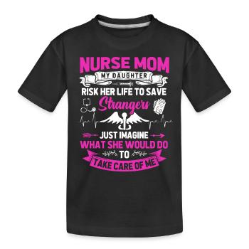 Nurse Mama - Kids' Premium Organic T-Shirt - black - Front