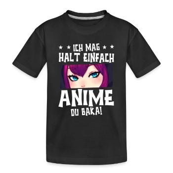 Anime Spruch Weeb Otaku - Kinder Premium Bio T-Shirt - Schwarz - Vorne