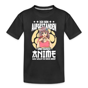 Anime Spruch Weeb Otaku - Kinder Premium Bio T-Shirt - Schwarz - Vorne
