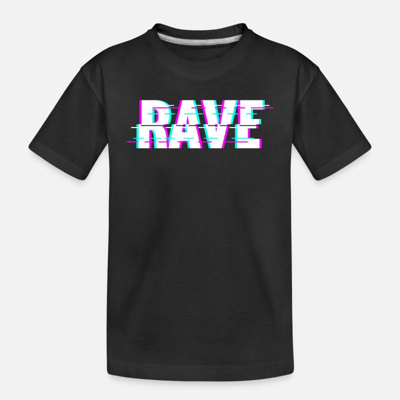 Techno Musik Rave - Kinder Premium Bio T-Shirt - Schwarz