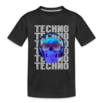 Techno Musik - Kinder Premium Bio T-Shirt - Schwarz - Vorne