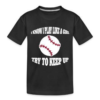 Baseball Amateur de baseball Femme Jeu de baseball - T-shirt bio Premium Enfant - noir - Devant