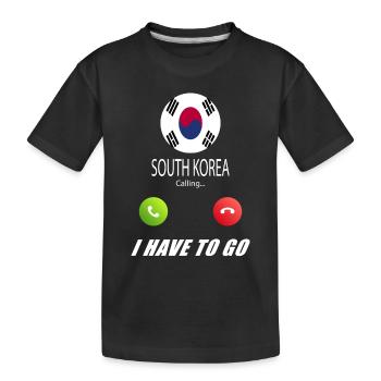 La Corée du Sud qualifie de slogan les drapeaux lusiger - T-shirt bio Premium Enfant - noir - Devant