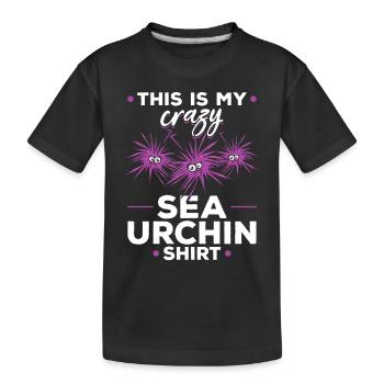This Is My Crazy Seeigel Shirt Seeigel - Kinder Premium Bio T-Shirt - Schwarz - Vorne