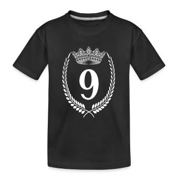 9th birthday Number anniversary 9 - Kids' Premium Organic T-Shirt - black - Front