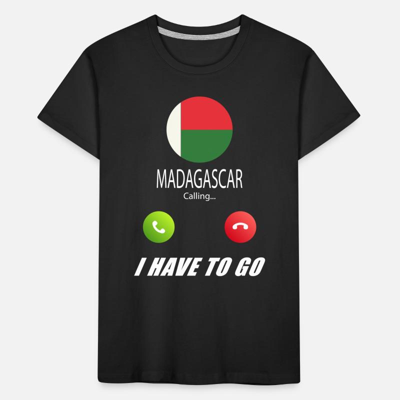 Madagascar calls lusiger flags saying Kids' Premium Organic T-Shirt
