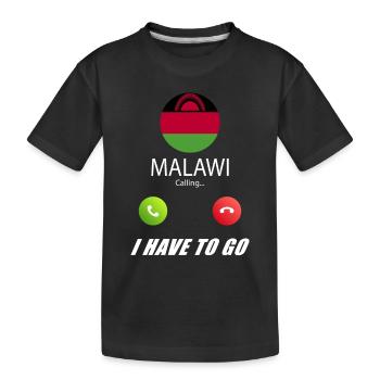 Malawi calls lusiger flags - Kids' Premium Organic T-Shirt - black - Front