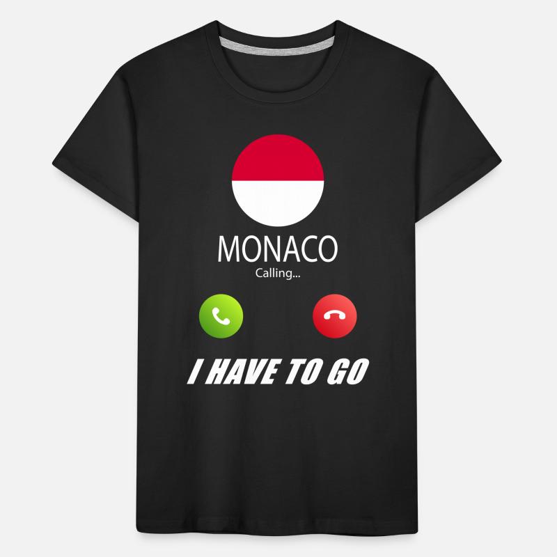 Monaco appelle les drapeaux lusiger en disant T-shirt bio Premium Enfant