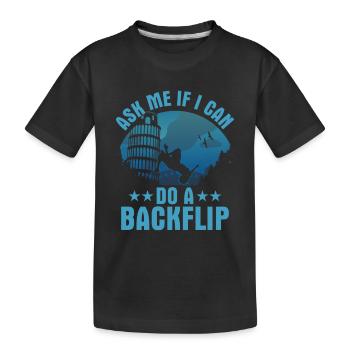 Demandez-moi si je peux faire un Backflip Traceur Free Runnin - T-shirt bio Premium Enfant - noir - Devant