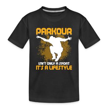 Le parkour n’est pas seulement un sport, c’est un style de vie Traceu - T-shirt bio Premium Enfant - noir - Devant