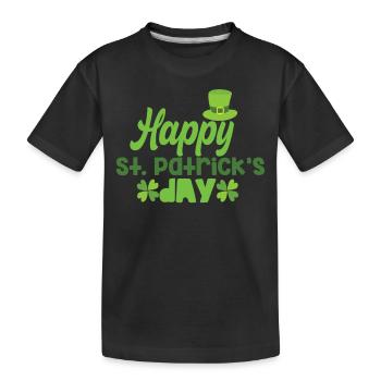 Tout le meilleur À la Saint-Patrick Gaélique Irlande Irlandais - T-shirt bio Premium Enfant - noir - Devant