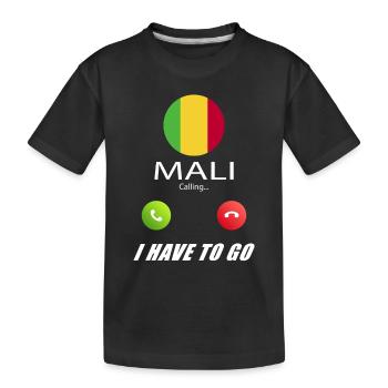 Le Mali qualifie de slogan les drapeaux lusiger - T-shirt bio Premium Enfant - noir - Devant