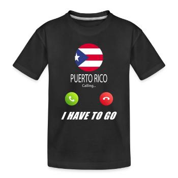 PUERTO RICO appelle aux drapeaux Lusiger en disant - T-shirt bio Premium Enfant - noir - Devant