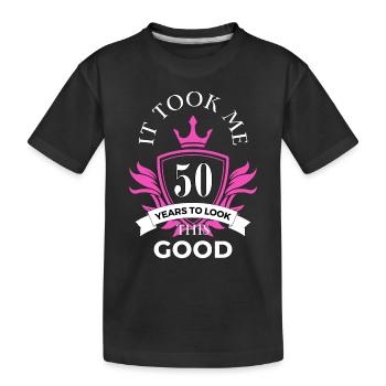 Cadeau de 50e anniversaire 50 ans - T-shirt bio Premium Enfant - noir - Devant