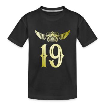 19 Couronne numérique - T-shirt bio Premium Enfant - noir - Devant
