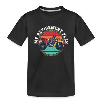 Mein Ruhestandsplan Funny Dirt Bike Motocross Dirt - Kinder Premium Bio T-Shirt - Schwarz - Vorne