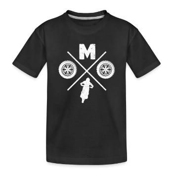 Funny Moto Cross Dirt Bike Motocross Biker - Kinder Premium Bio T-Shirt - Schwarz - Vorne