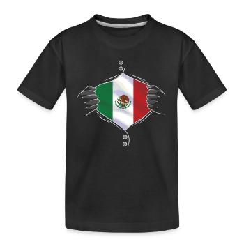 drapeau mexicain fier - T-shirt bio Premium Enfant - noir - Devant