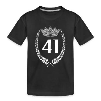 41st birthday Number anniversary 41 - Kids' Premium Organic T-Shirt - black - Front