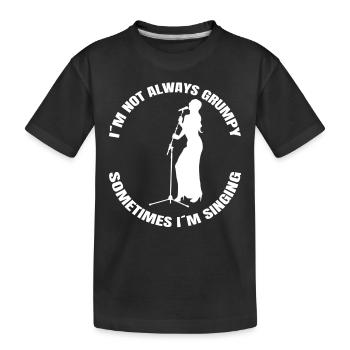 Sängerin Band Gesang Singen Hobbysänger Musikerin - Kinder Premium Bio T-Shirt - Schwarz - Vorne