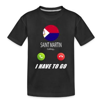 Saint-Martin appelle aux drapeaux Lusiger en disant - T-shirt bio Premium Enfant - noir - Devant