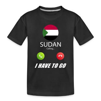 Sudan calls lusiger flags - Kids' Premium Organic T-Shirt - black - Front
