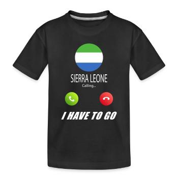 Sierra Leone calls lusiger flags saying - Kids' Premium Organic T-Shirt - black - Front