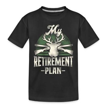 Chasseur de cerfs à la retraite - T-shirt bio Premium Enfant - noir - Devant