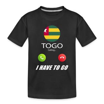 Le Togo appelle les drapeaux Lusiger en disant - T-shirt bio Premium Enfant - noir - Devant