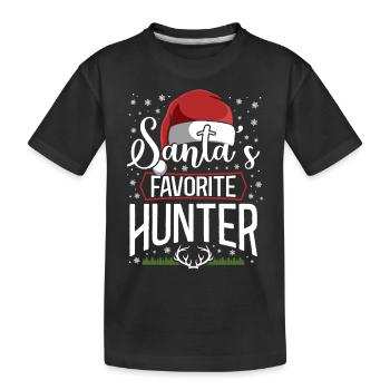 Chasseur de cerfs de Buck Noël - T-shirt bio Premium Enfant - noir - Devant