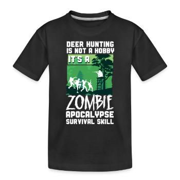 Chasseur de cerfs Buck Zombie - T-shirt bio Premium Enfant - noir - Devant