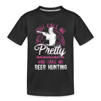 Buck Deer Chasse Hunter Girl - T-shirt bio Premium Enfant - noir - Devant