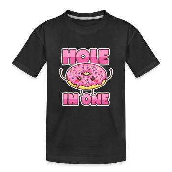Donut: Trou en un - T-shirt bio Premium Enfant - noir - Devant