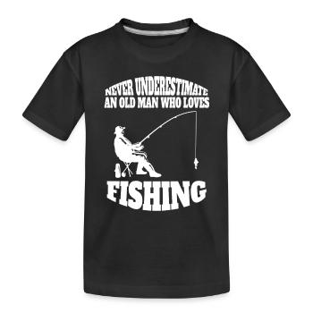 Pêche Pêcheur Pêche Hameçon Pêche Pêche Pêche - T-shirt bio Premium Enfant - noir - Devant