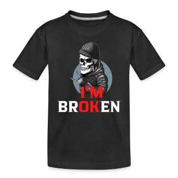I am Broken - Kinder Premium Bio T-Shirt - Schwarz - Vorne