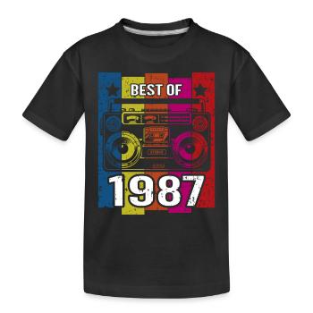 Meilleur de 1987 Stéréo Radio Cassette Player - T-shirt bio Premium Enfant - noir - Devant