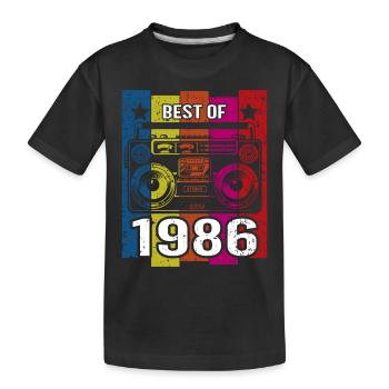 Meilleur de 1986 Stéréo Radio Cassette Player - T-shirt bio Premium Enfant - noir - Devant