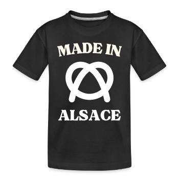 MADE IN ALSACE BRETZEL 2 - T-shirt bio Premium Enfant - noir - Devant