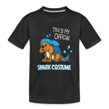 Das ist Mein Offizielles Hai Kostüm Hund Kinder - Kinder Premium Bio T-Shirt - Schwarz - Vorne