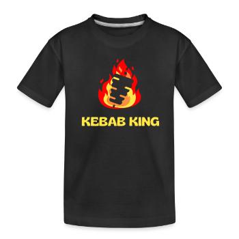 Kebab König Schaschlik Grill Imbiss Gourmet - Kinder Premium Bio T-Shirt - Schwarz - Vorne